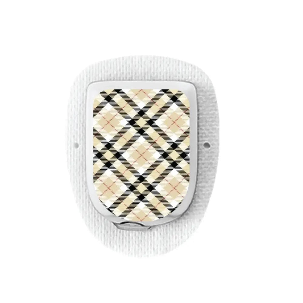 Single Topper / Omnipod Topper Black and Tan Plaid - Omnipod Topper