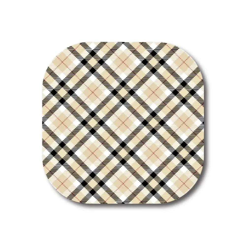 Single Patch / G7 Cover-up Black and Tan Plaid Pattern - Dexcom G7 and Stelo Cover-up