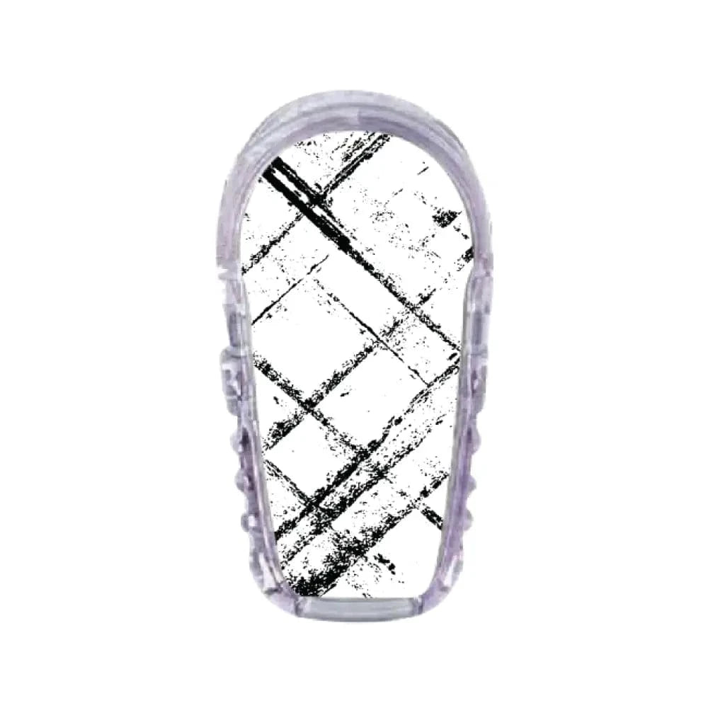 Single Topper / G6 Topper Black and White Plaid - Dexcom G6 Topper