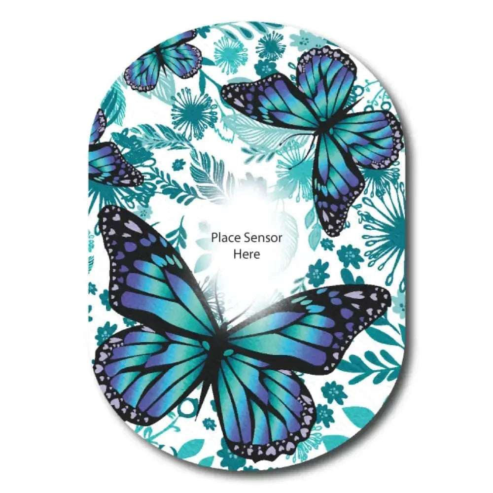 Single Patch / G6 Blue Butterfly Underlay Patch for Sensitive Skin - Dexcom G6