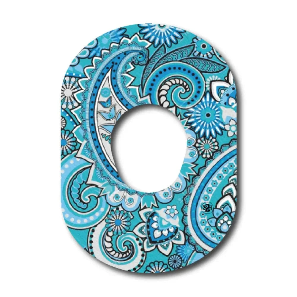 Single Patch / G7 Blue Paisley - Dexcom G7 and Stelo