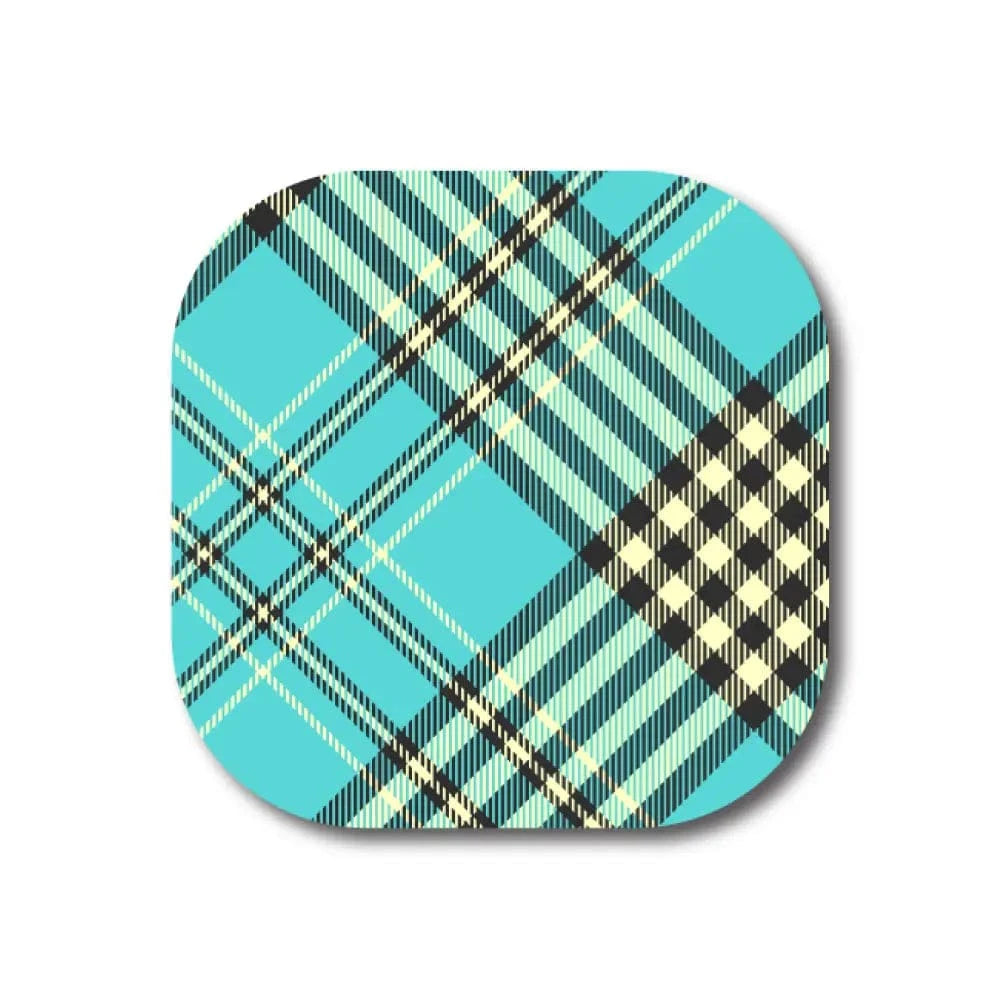 Single Patch / G7 Cover-up Blue Plaid Pattern - Dexcom G7 and Stelo Cover-up