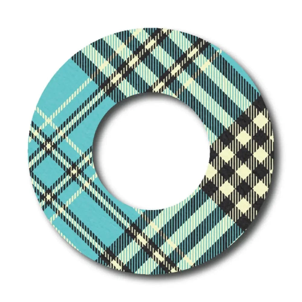 Single Patch / Libre 2 Blue Plaid Pattern - Libre 2 and Lingo