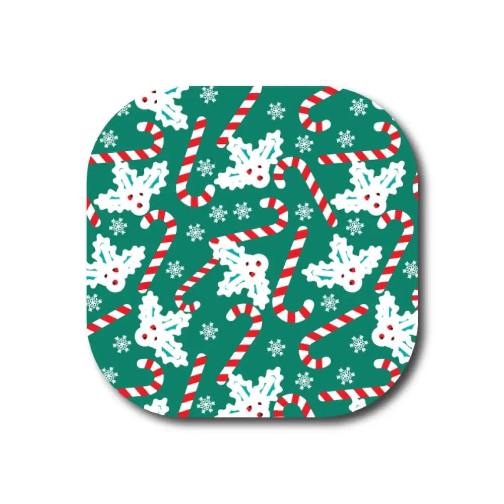 Single Patch / G7 Cover-up Candy Canes - Dexcom G7 and Stelo Cover-up