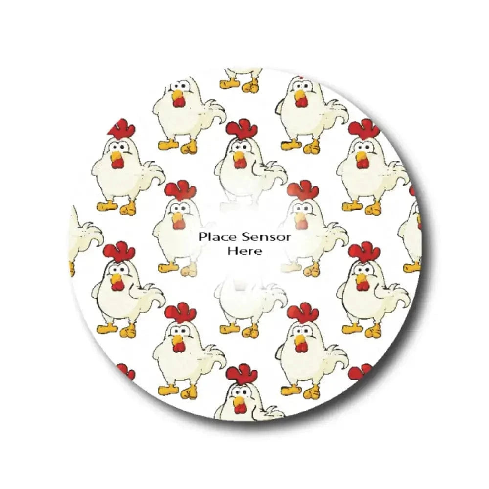 Single Patch / G7 Chicken Toons Underlay Patch for Sensitive Skin - Dexcom G7 and Stelo