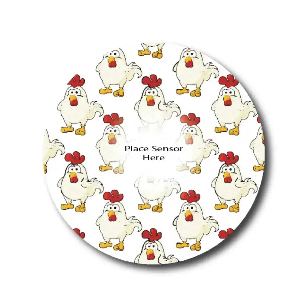 Single Patch / Libre 3 Chicken Toons Underlay Patch for Sensitive Skin - Libre 3