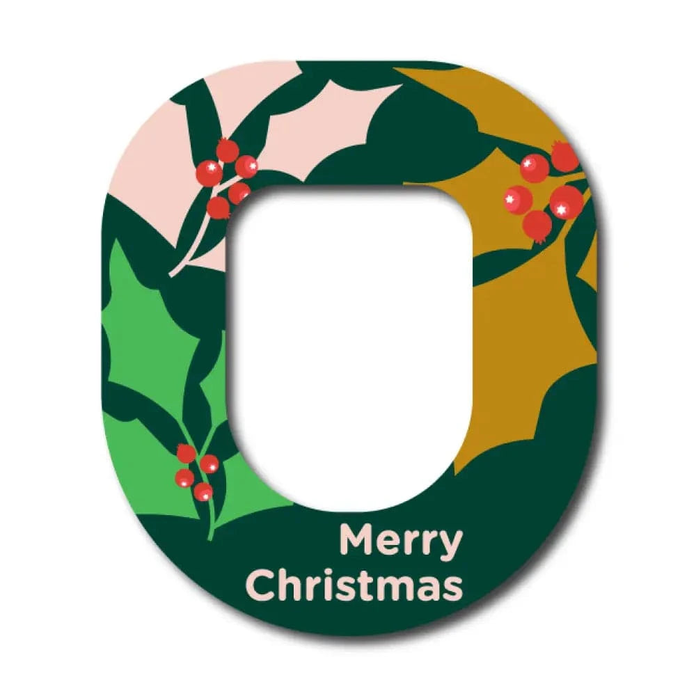 Single Patch / Omnipod Christmas Holly - Omnipod