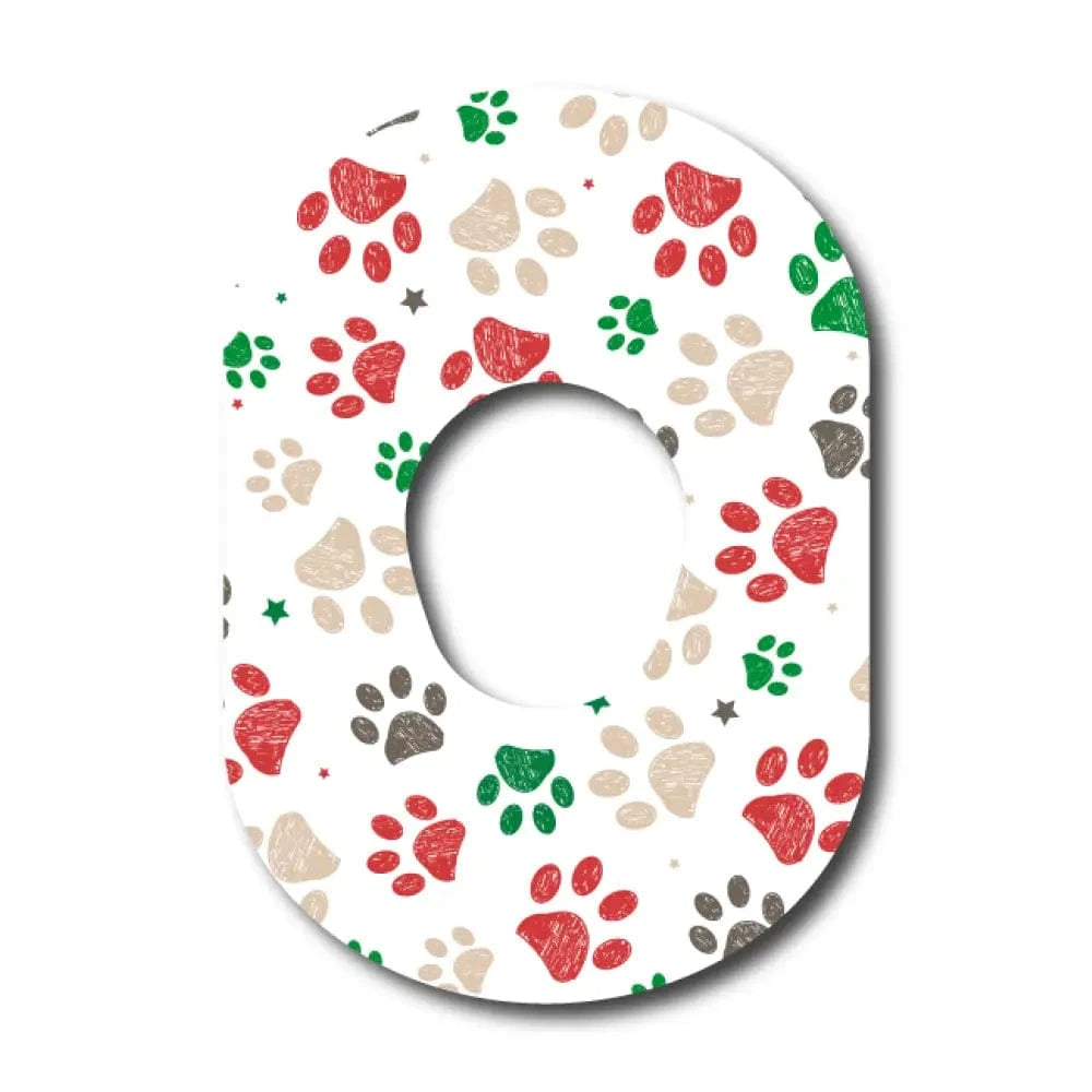 Single Patch / G7 Christmas Paws - Dexcom G7 and Stelo