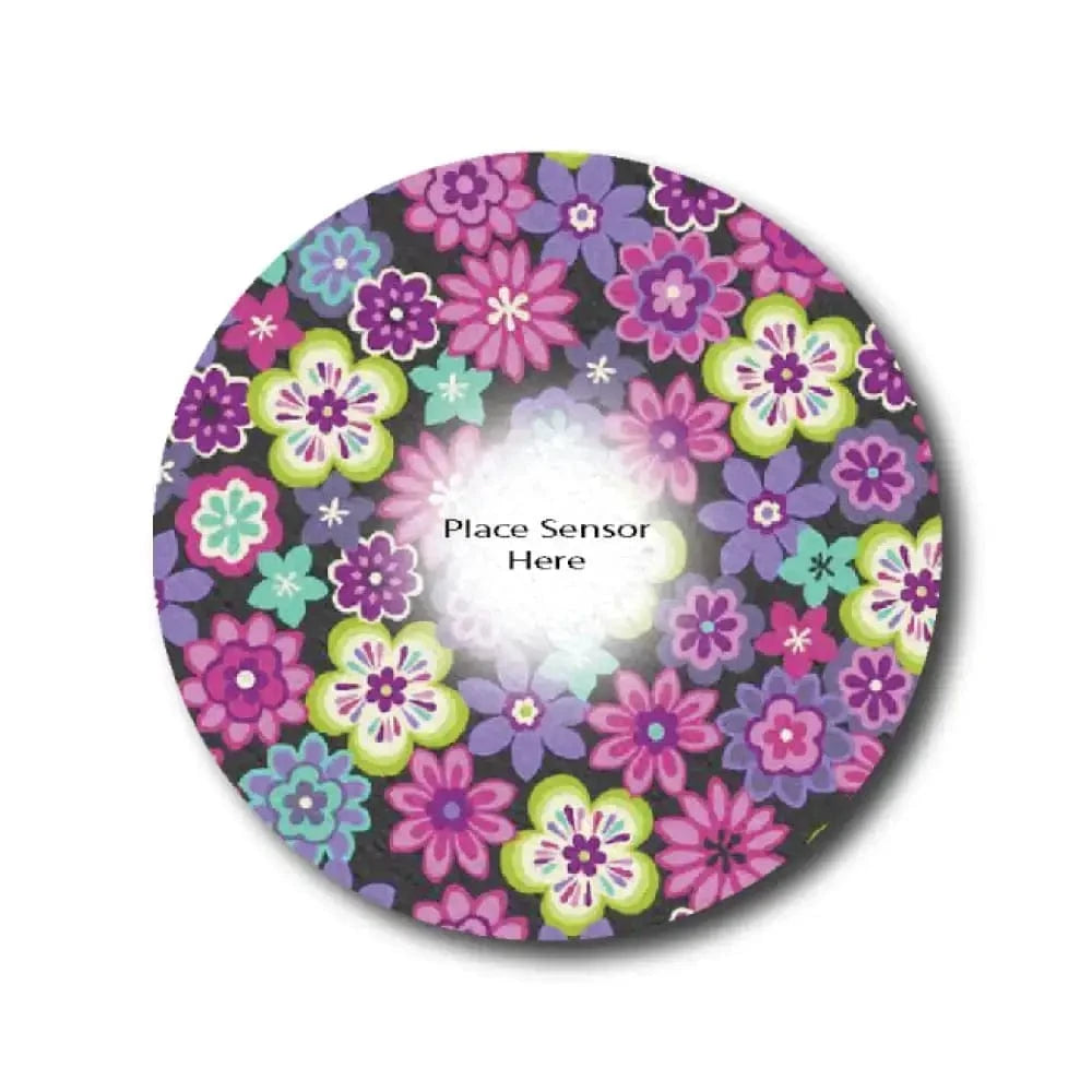 Single Patch / Libre 3 Colorful Blooms Underlay Patch for Sensitive Skin - Libre 3