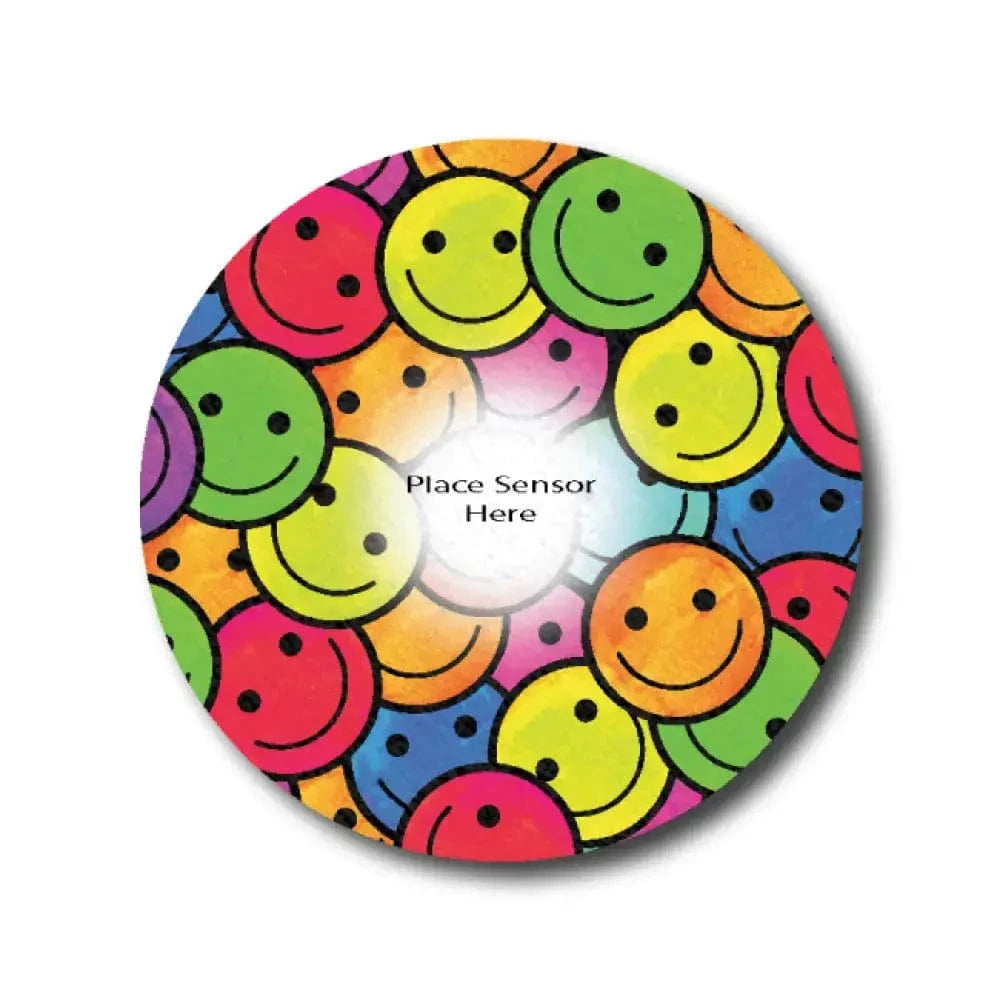 Single Patch / G7 Colorful Smiles Underlay Patch for Sensitive Skin - Dexcom G7 and Stelo