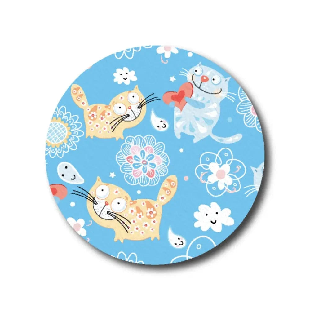 Single Patch / Libre 3 Daisy Cat Blue - Libre 3