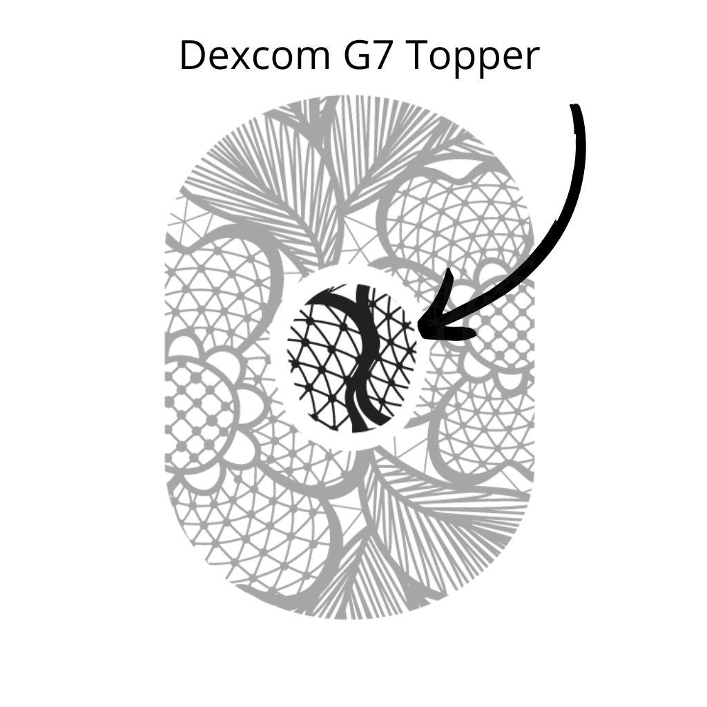 Single Topper / G7 Topper Diabetes Topper in Beige - Dexcom G7