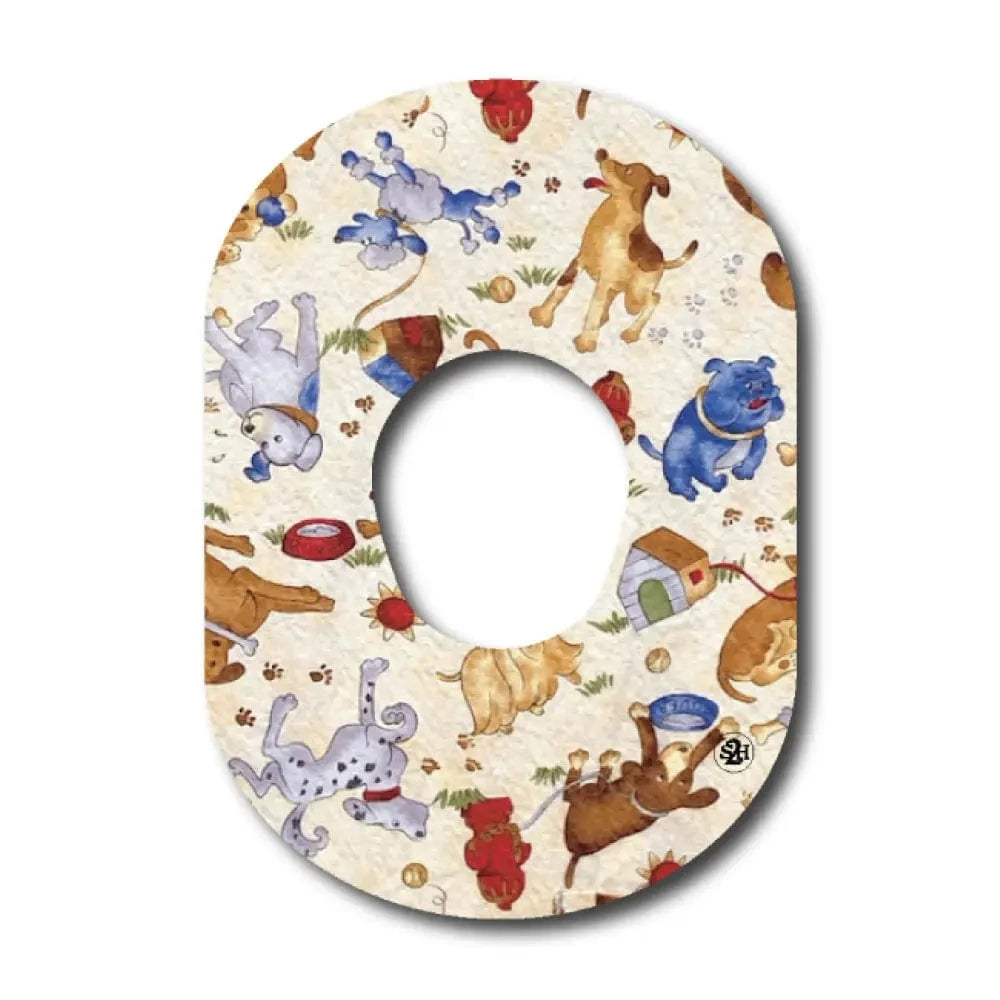 Single Patch / G7 Dogs at Play - Dexcom G7 and Stelo