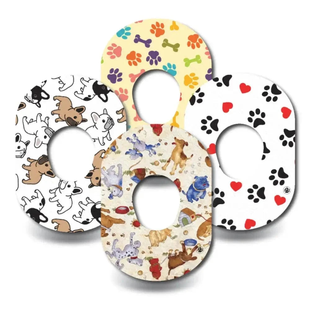 4-Pack (Set of 4 Patches) / G7 Dogs at Play Variety Pack - Dexcom G7 and Stelo
