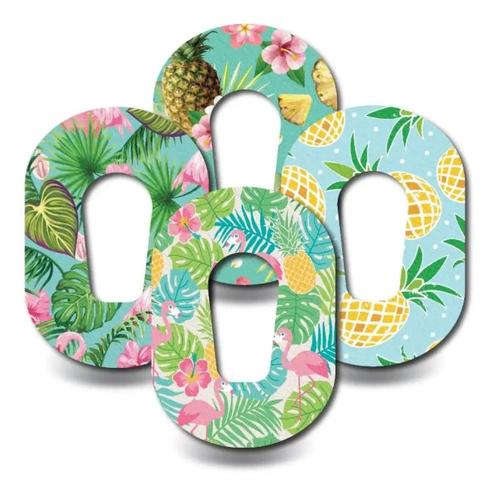 4-Pack (Set of 4 Patches) / G6 Flamingo and Pineapple Variety Pack - Dexcom G6