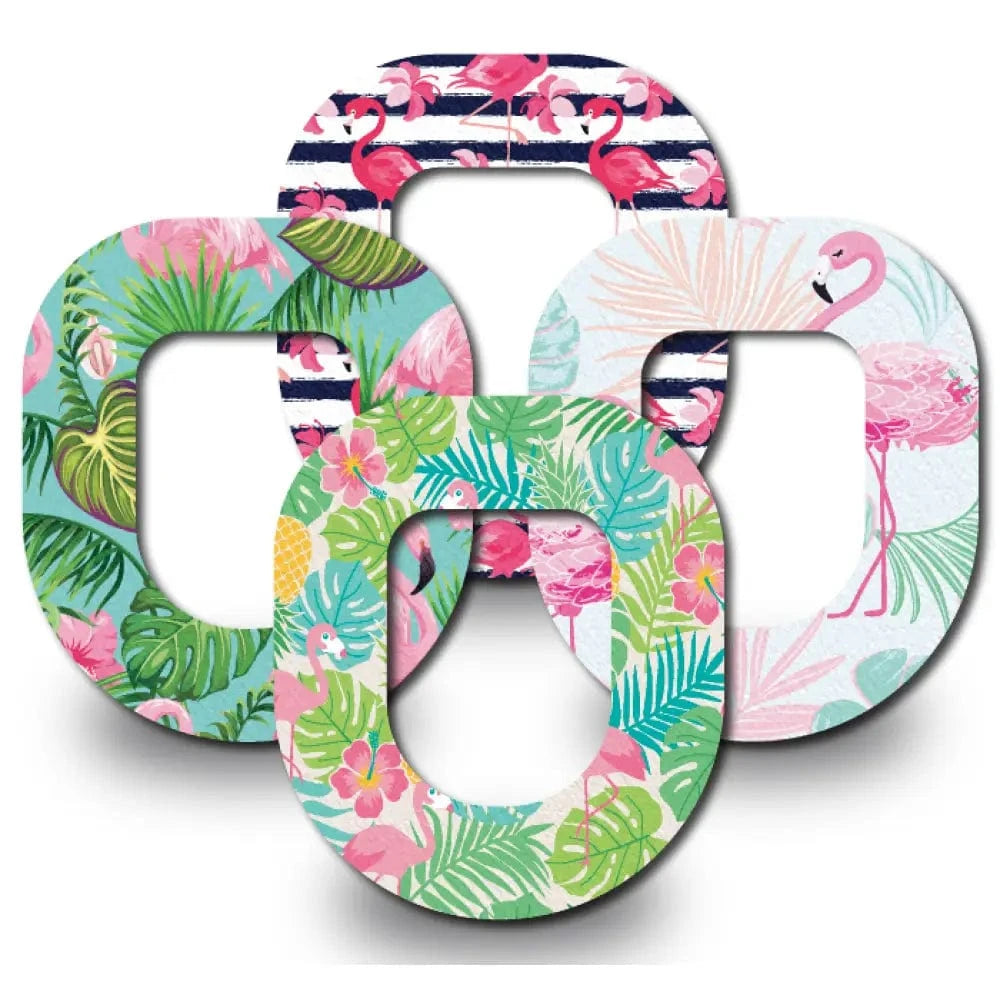4-Pack (Set of 4 Patches) / Omnipod Flamingo Variety Pack - Omnipod