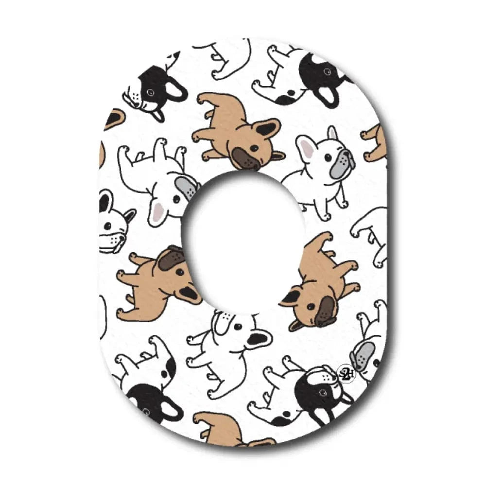 Single Patch / G7 French Bulldog White - Dexcom G7 and Stelo