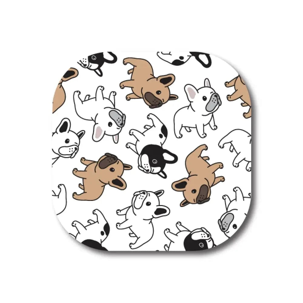 Single Patch / G7 Cover-up French Bulldog White - Dexcom G7 and Stelo Cover-up