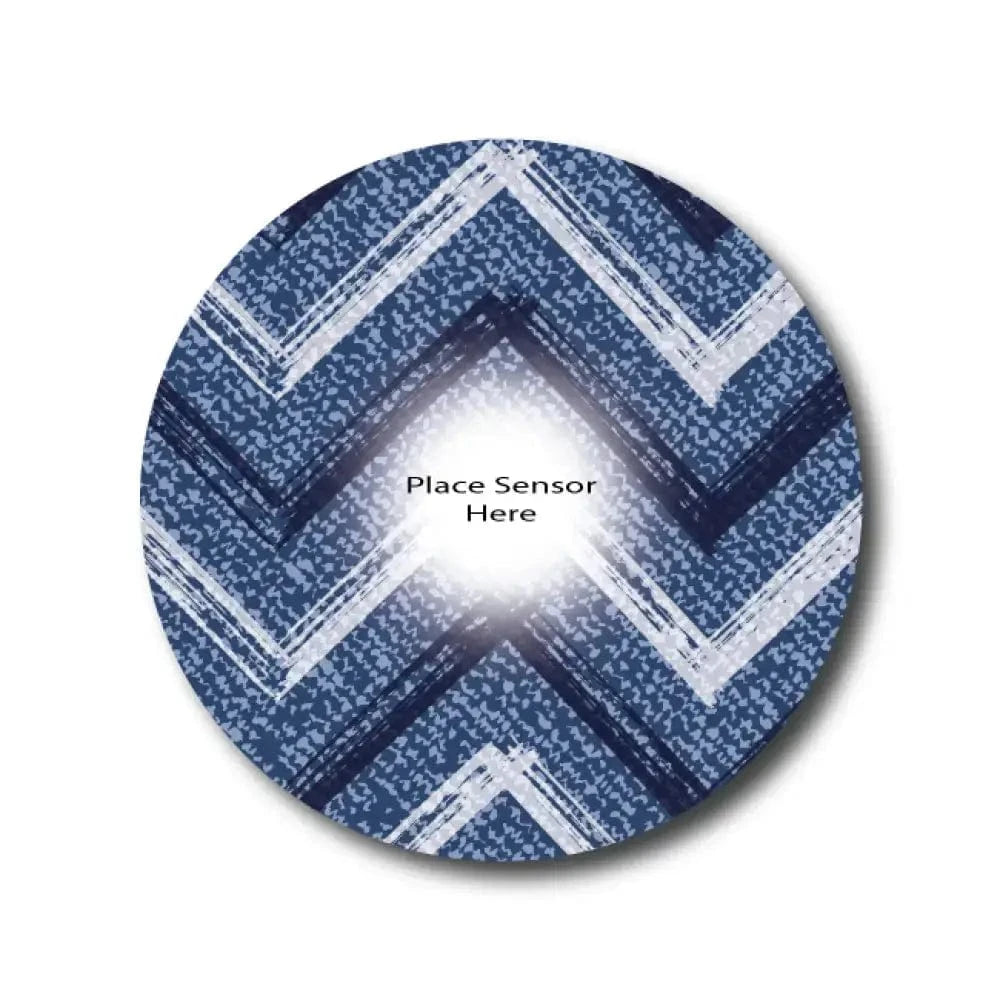 Single Patch / G7 Herringbone Denim Underlay Patch for Sensitive Skin - Dexcom G7 and Stelo