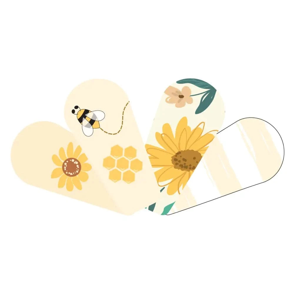 4-Pack (Set of 4 Patches) / G6 Topper Honey Bees and Flowers Toppers - Variety Pack - Dexcom G6 Topper