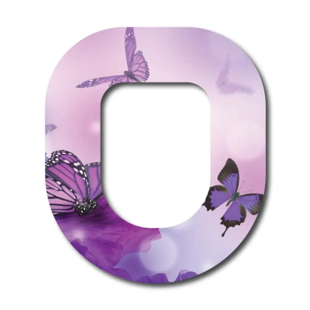 Single Patch / Omnipod Lavender Butterflies - Omnipod