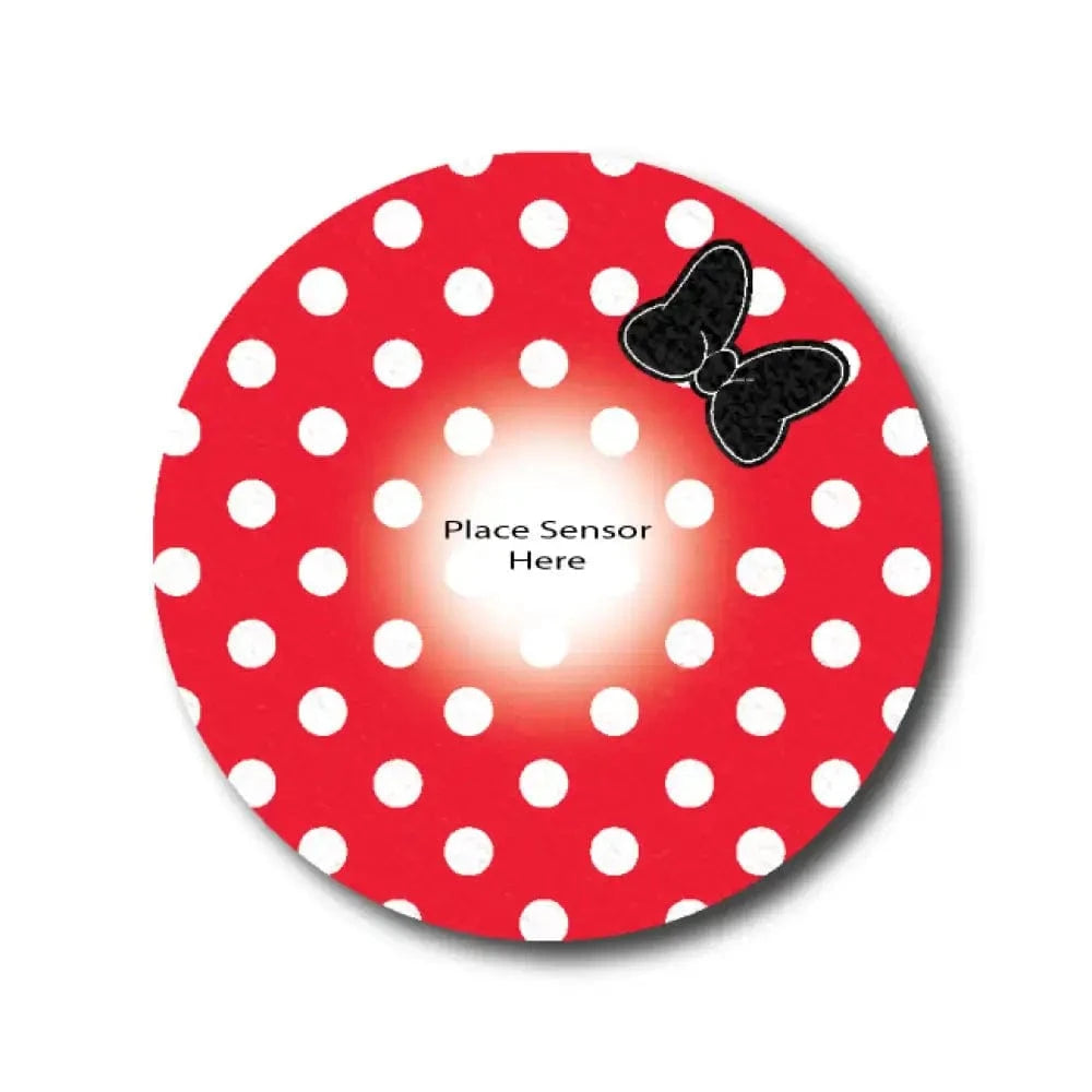 Single Patch / G7 Mini Dots Red Underlay Patch for Sensitive Skin - Dexcom G7 and Stelo