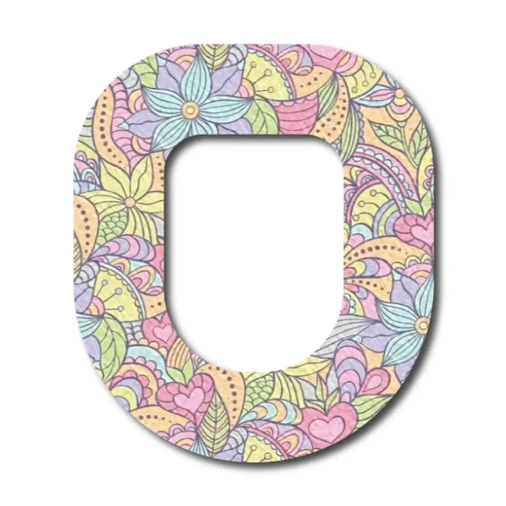 Single Patch / Omnipod Pastel Blooms - Omnipod