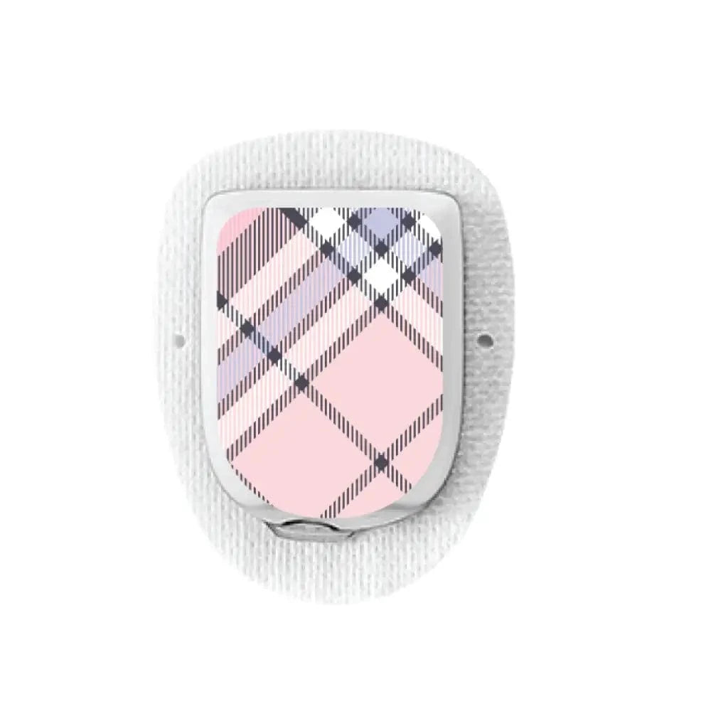 Single Topper / Omnipod Topper Pink Plaid - Omnipod Topper