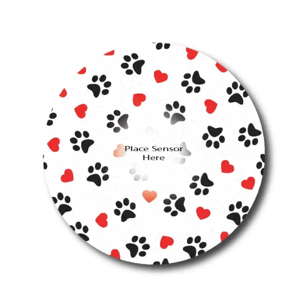 Single Patch / G7 Puppy Love in White Underlay Patch for Sensitive Skin - Dexcom G7 and Stelo