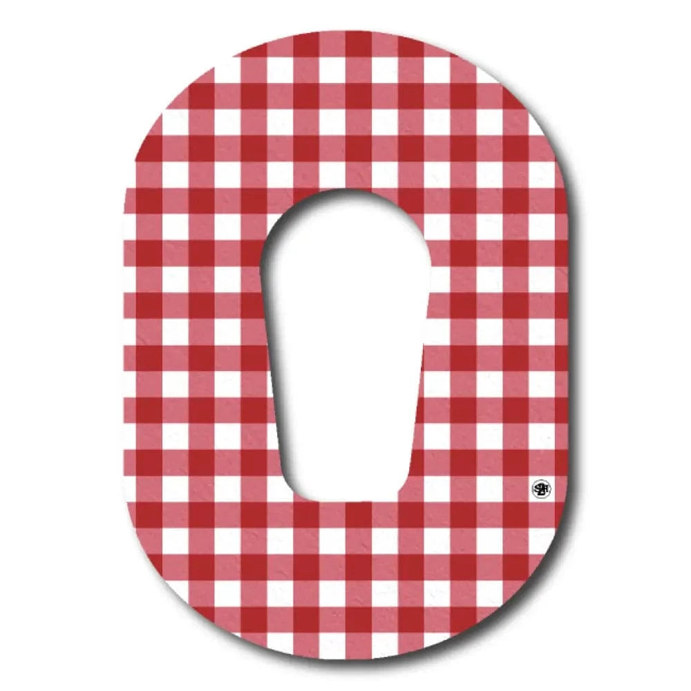 Single Patch / G6 Red Plaid Pattern - Dexcom G6