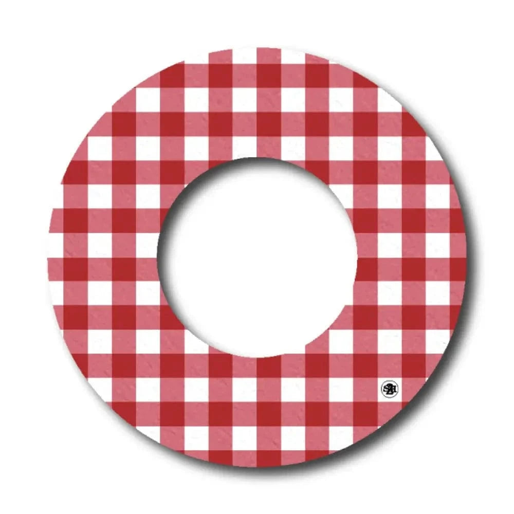 Single Patch / Libre 2 Red Plaid Pattern - Libre 2 and Lingo