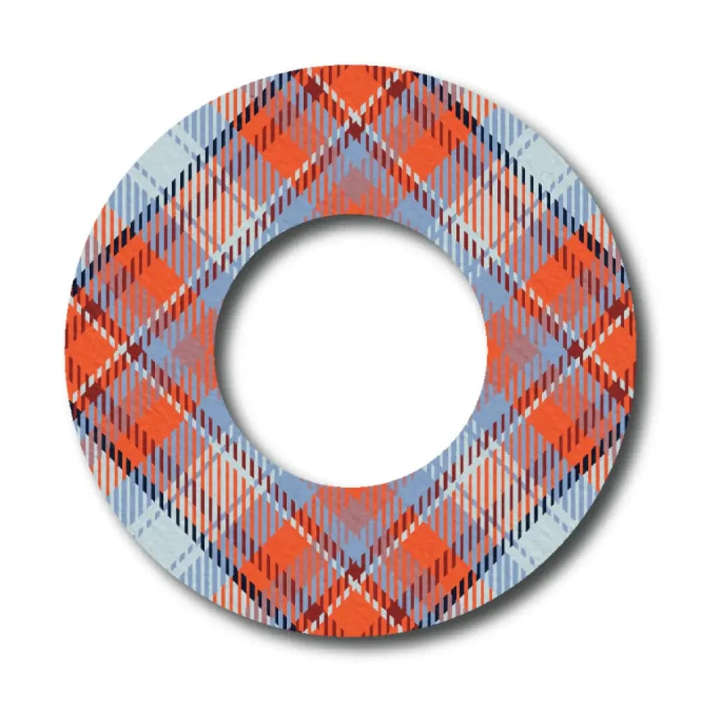 Single Patch / Libre 2 Red Plaid Pattern - Libre 2 and Lingo