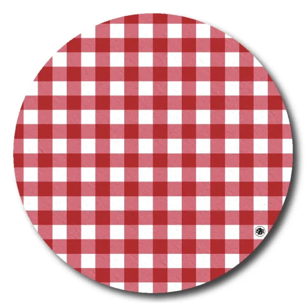 Single Patch / Libre 2 Cover-up Red Plaid Pattern - Libre 2 and Lingo Cover-up