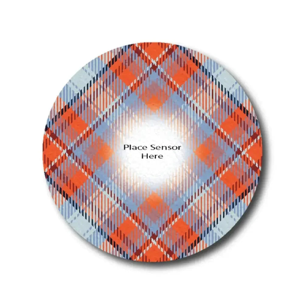 Single Patch / G7 Red Plaid Pattern Underlay Patch for Sensitive Skin - Dexcom G7 and Stelo