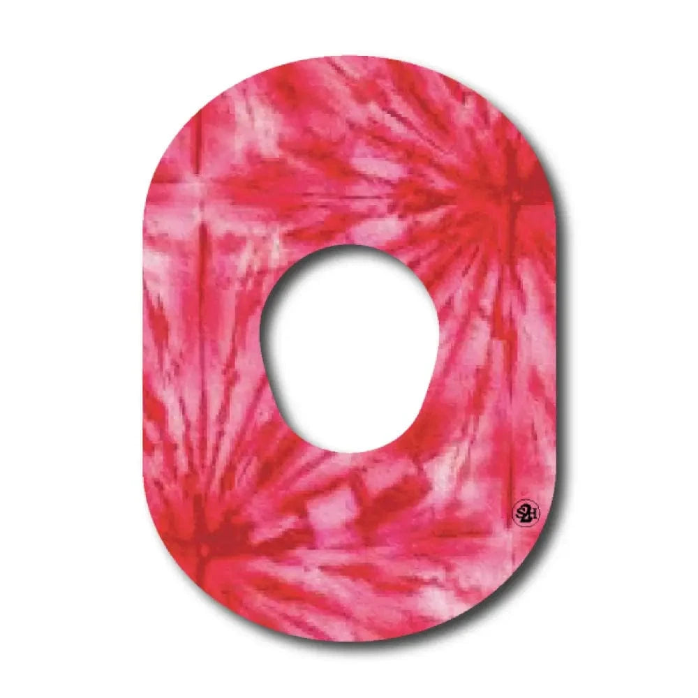 Single Patch / G7 Red Tie-dye Pattern - Dexcom G7 and Stelo
