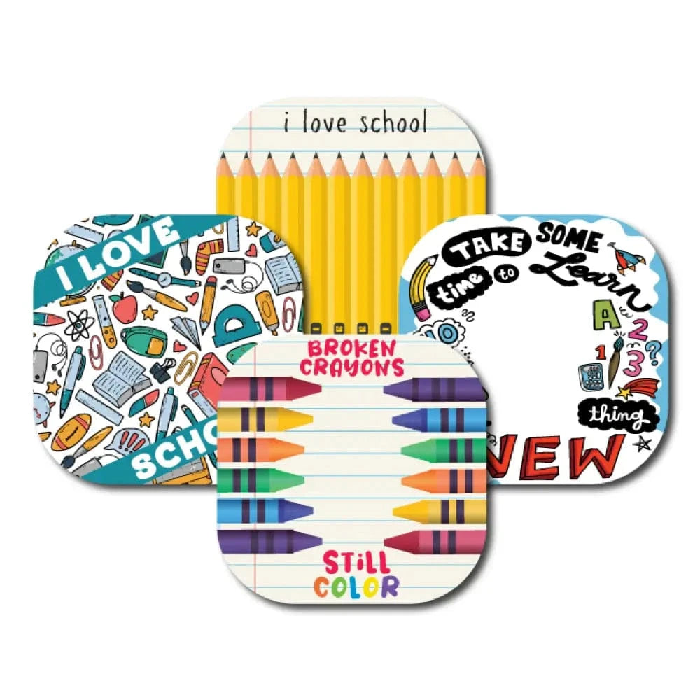 4-Pack (Set of 4 Patches) / G7 Cover-up School Supplies Variety Pack - Dexcom G7 and Stelo Cover-up