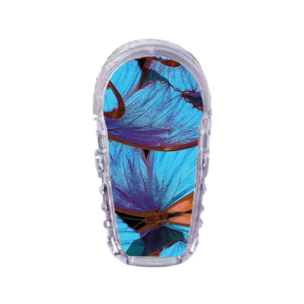 Single Topper / G6 Topper Skyblue Butterflies - Dexcom G6 Topper