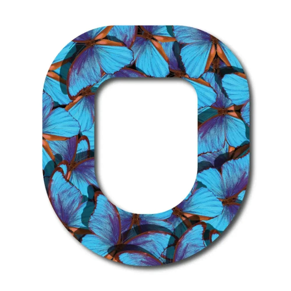 Single Patch / Omnipod Skyblue Butterflies - Omnipod
