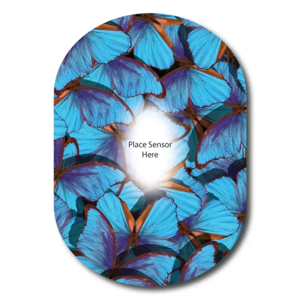Single Patch / G6 Skyblue Butterflies Underlay Patch for Sensitive Skin - Dexcom G6
