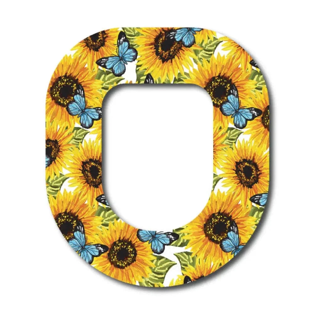 Single Patch / Omnipod Sunflower and Butterfly - Omnipod