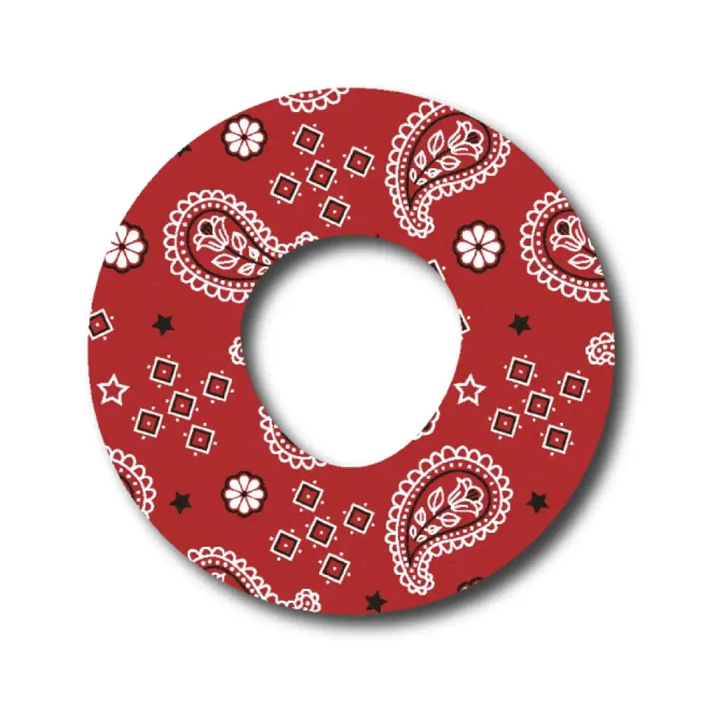 Single Patch / Infusion Set Western Paisley Red Pattern - Infusion Set