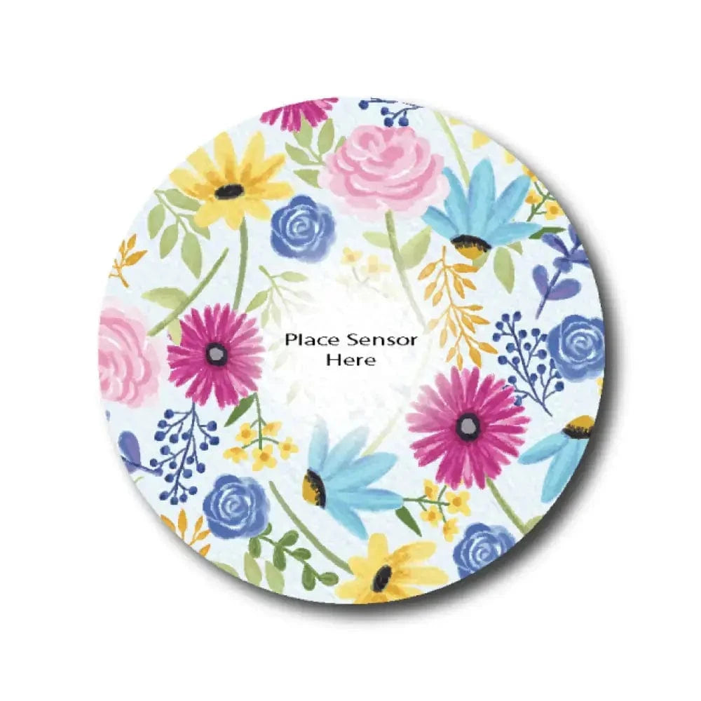 Single Patch / G7 Wildflowers Underlay Patch for Sensitive Skin - Dexcom G7 and Stelo