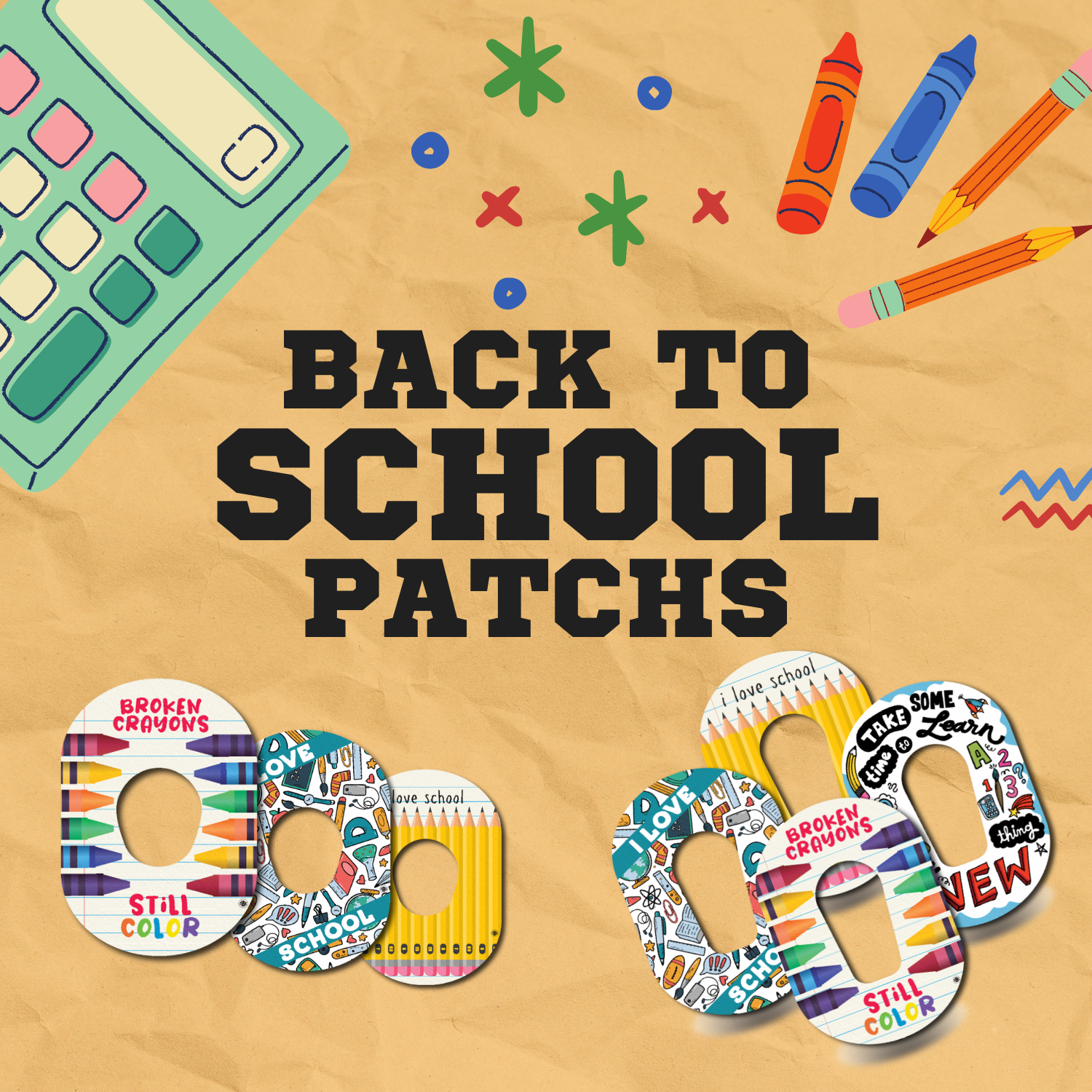 School Supply Patches