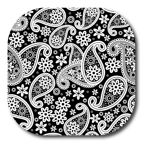 Black Paisley - Dexcom G7 and Stelo Cover-up