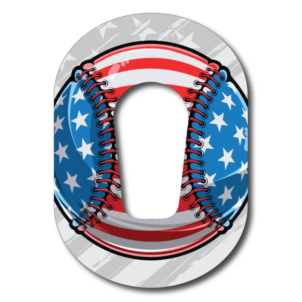 American Flag Baseball - Dexcom G6 Single Patch