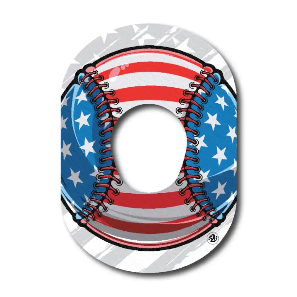 American Flag Baseball - Dexcom G7 Single Patch