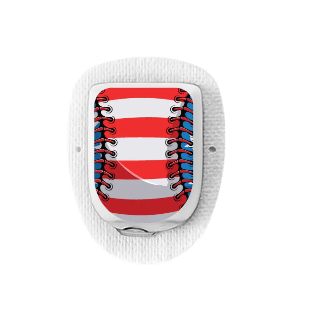 American Flag Baseball Topper - Omnipod Single