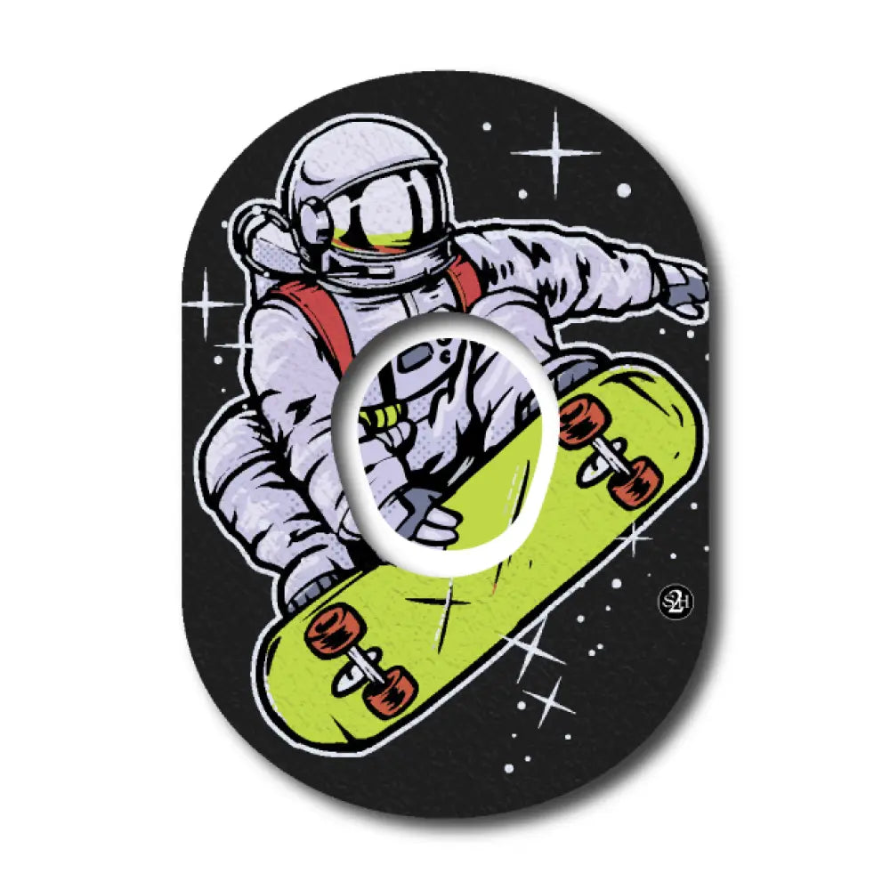 Astronaut Skateboarder - Dexcom G7 and Stelo Single Patch