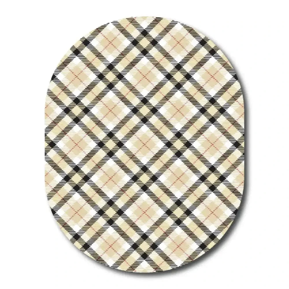Single Patch / Guardian Black and Tan Plaid Pattern - Guardian