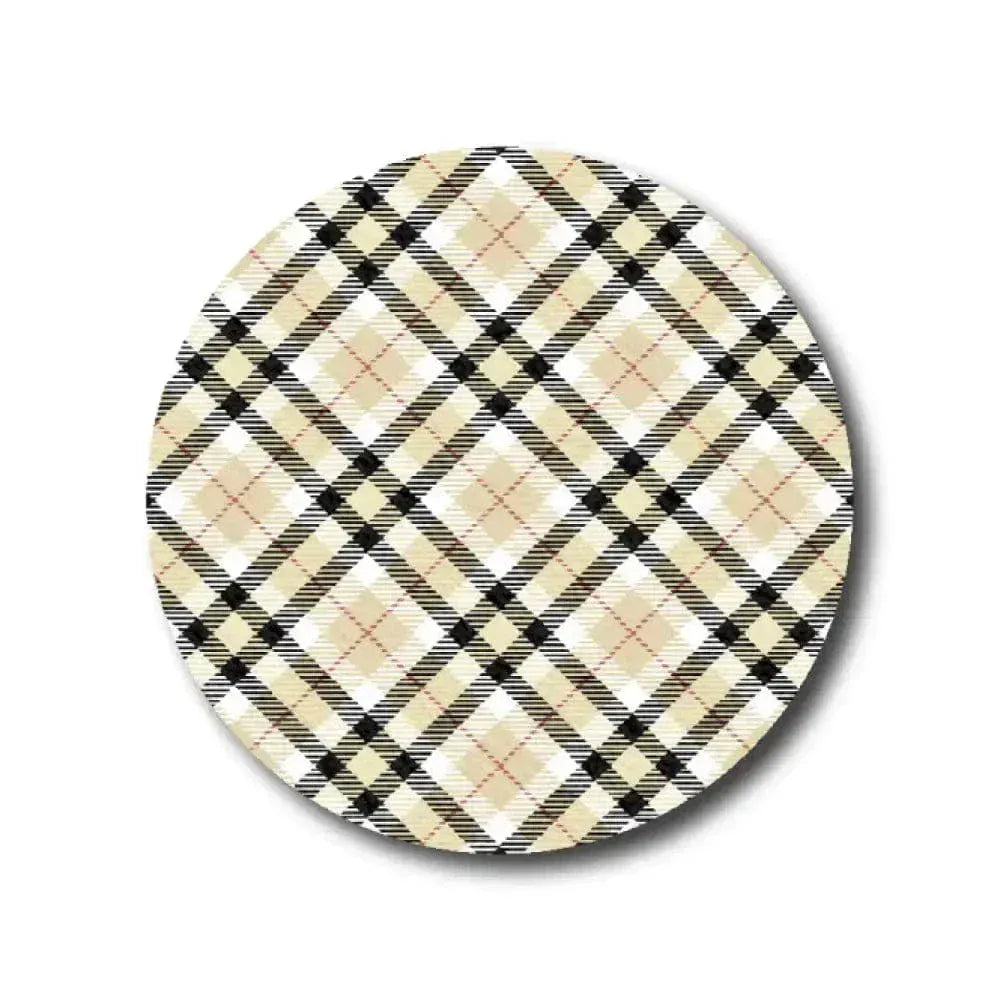 Single Patch / Medtronic-Instanct Black and Tan Plaid Pattern - Medtronic Instanct